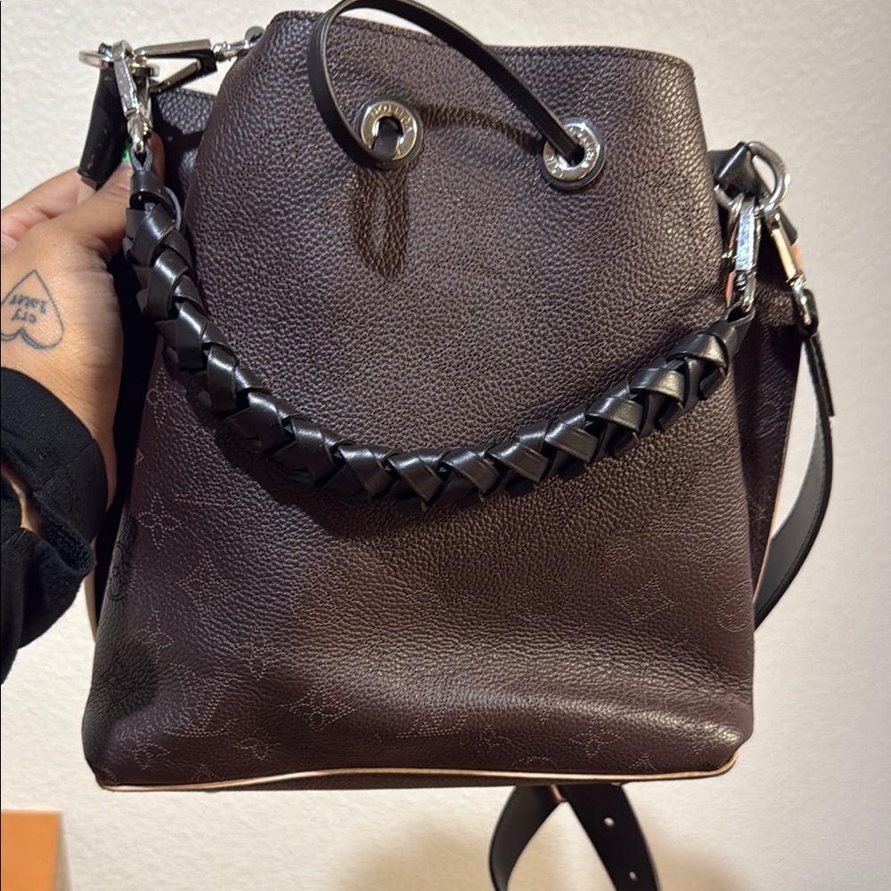 Louis Vuitton Dark Brown Backpack with Black Accents